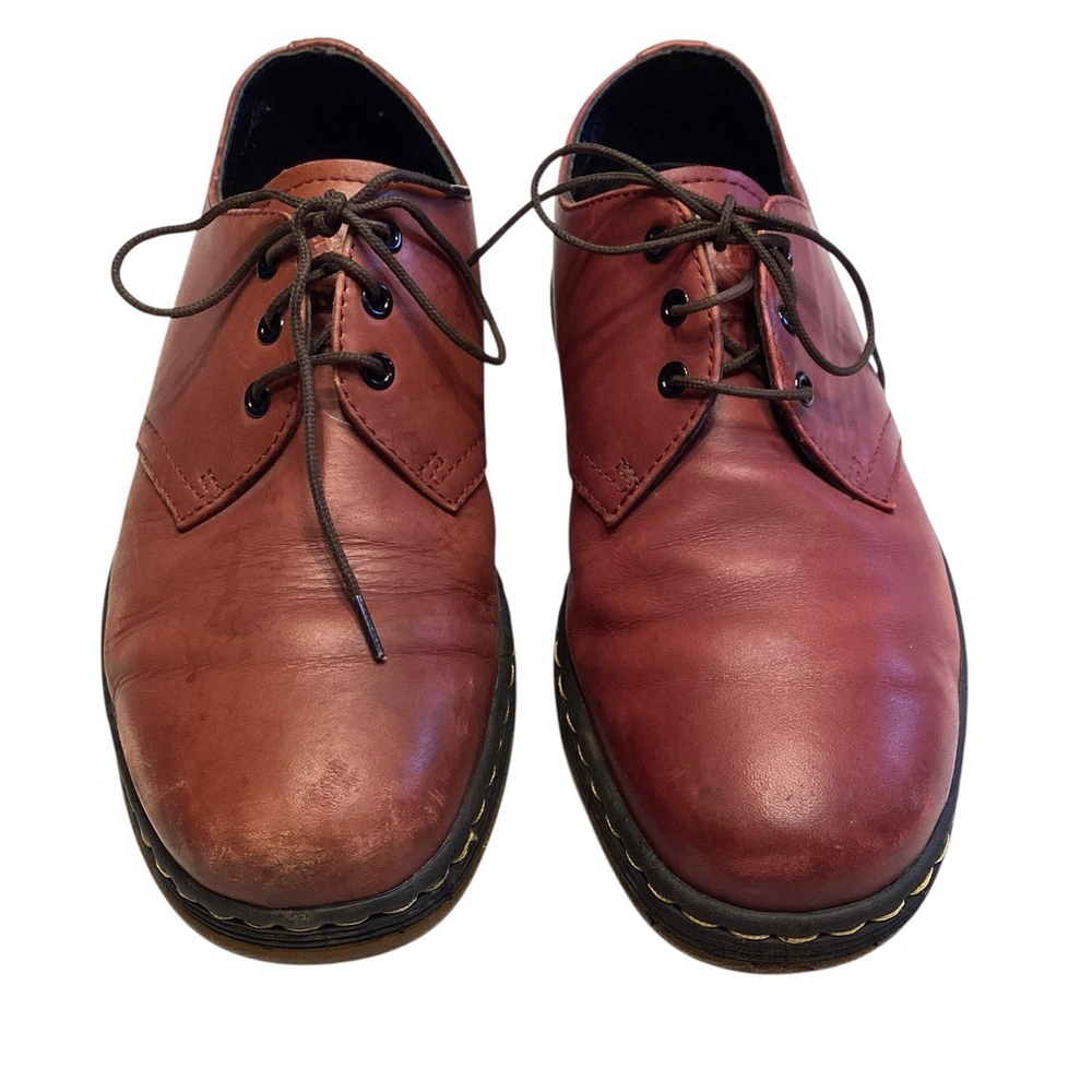Doc Marten Shoes Women Sz 6 Red Cavendish Oxfords Air Wave Leather - Picture 4 of 10